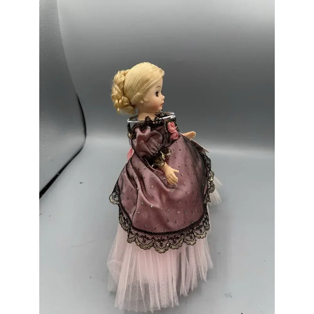 Madame Alexander Portrettes Doll Pink Black Gown 8” Tagged Vintage